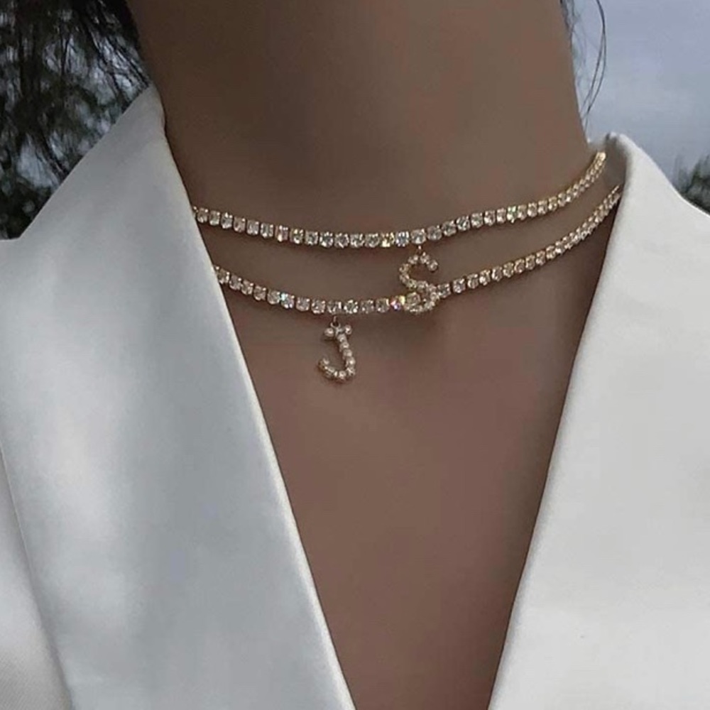 ✨Kaina 14k Gold Plated Initial Choker✨ - Picture 2 of 16